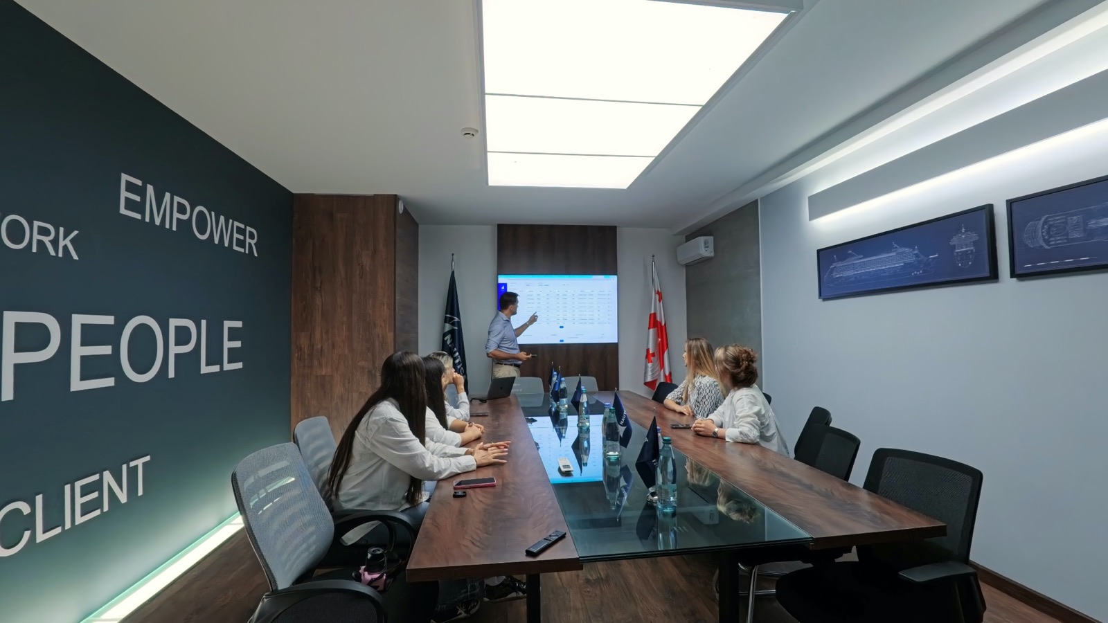 Nautica team during a planning meeting in the conference room
